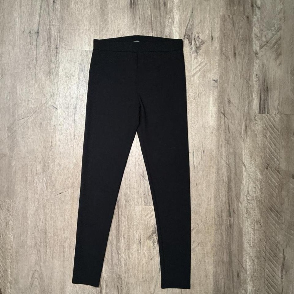 BCBGeneration Ribbed Knit‎ Leggings Black High Waist Stretch Activewear Yoga